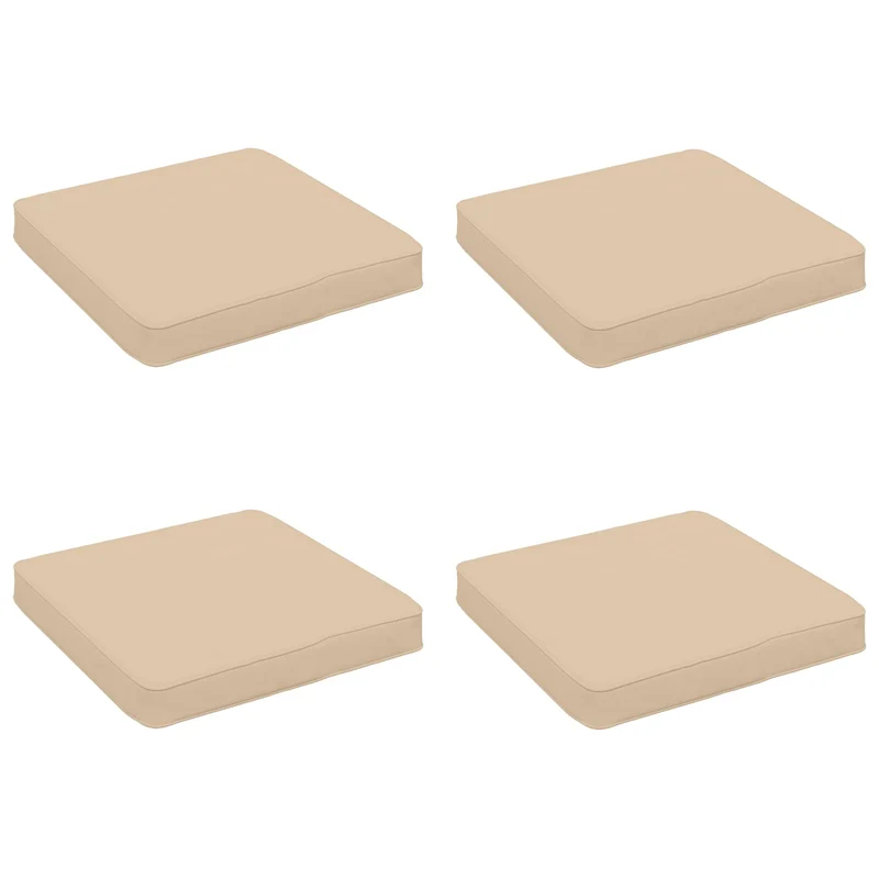 4-Piece Seat Cushions VUGHT 4 pcs 100% Polyester Cream