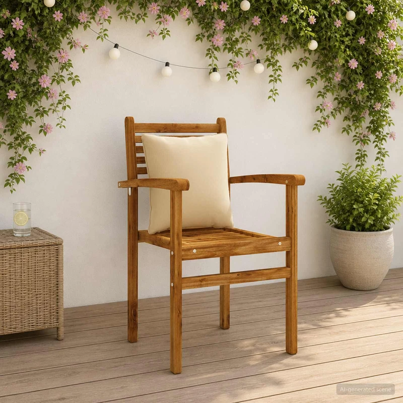 Back Cushion PUTTEN 4 pcs 100% Polyester Beige 40 x 40 x 15 cm