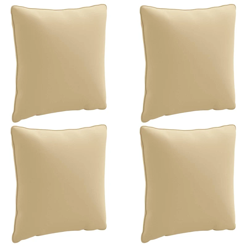 Back Cushion PUTTEN 4 pcs 100% Polyester Beige 40 x 40 x 15 cm