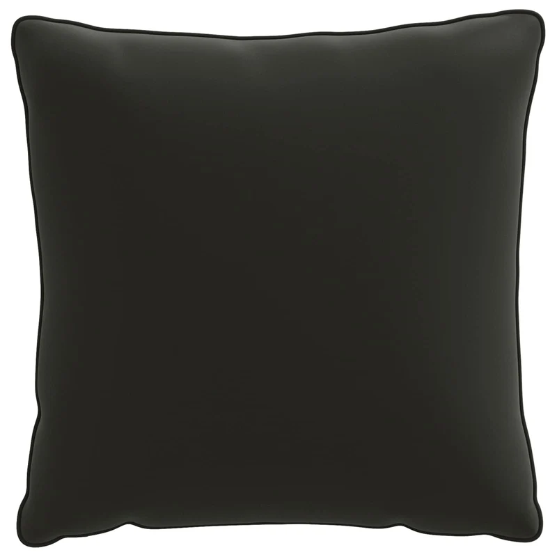 Back Cushion PUTTEN 100% Polyester Black 40 x 40 x 15 cm