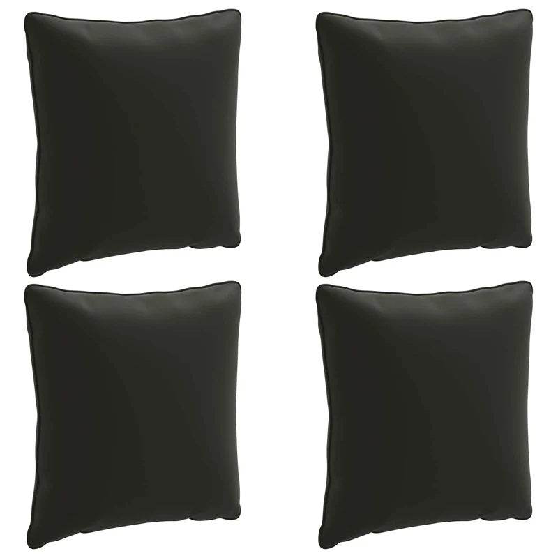 Back Cushion PUTTEN 4 pcs 100% Polyester Black 40 x 40 x 15 cm