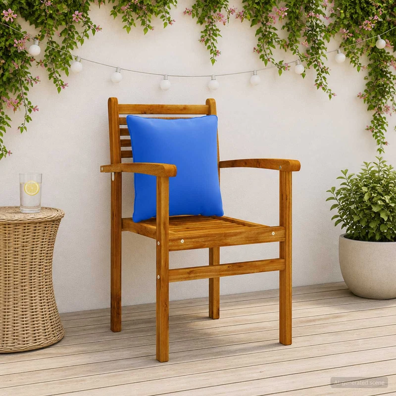 Back Cushion PUTTEN 4 pcs 100% Polyester Royal Blue