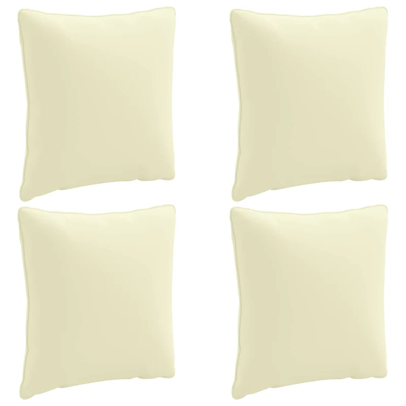 Back Cushion PUTTEN 4 pcs 100% Polyester Cream 40 x 40 x 15 cm