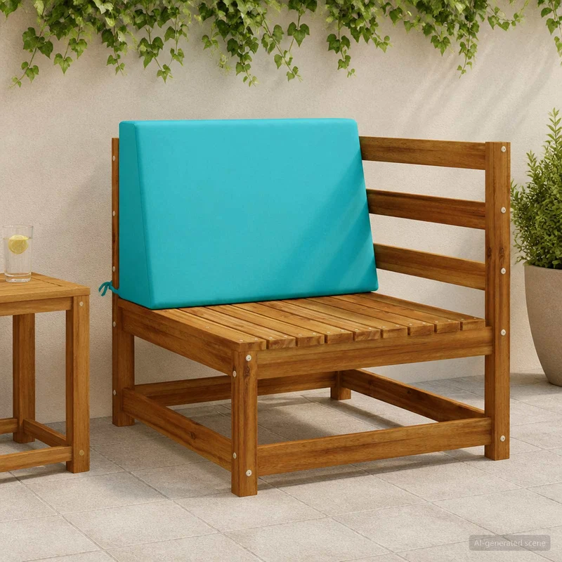 Back Cushion SOEST 100% Polyester Turquoise 60 x 20 x 40 cm