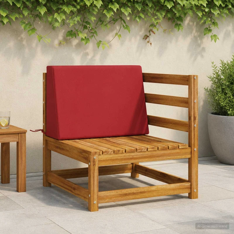 Back Cushion SOEST 100% Polyester Wine red 60 x 20 x 40 cm