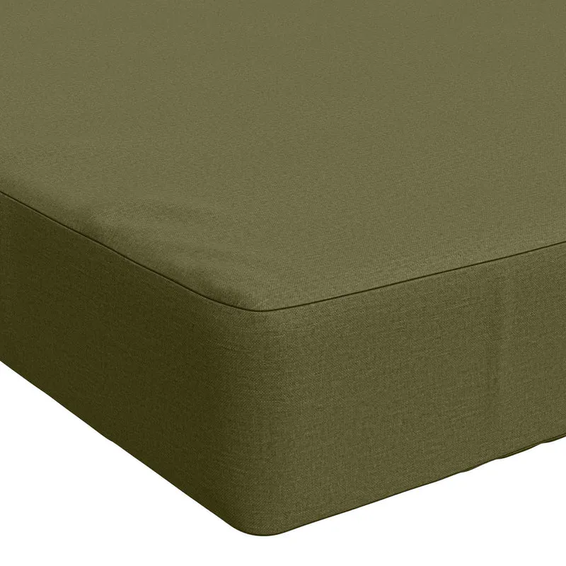 Seat Cushion SOEST 100% Polyester Olive Green 120 x 80 x 10 cm