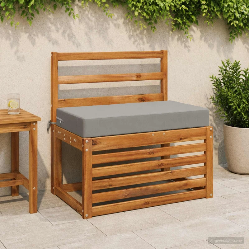 Back Cushion SOEST 100% Polyester Grey 70 x 40 x 10 cm