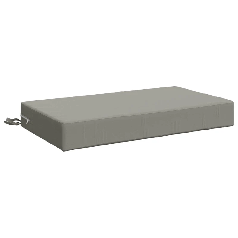 Back Cushion SOEST 100% Polyester Grey 70 x 40 x 10 cm
