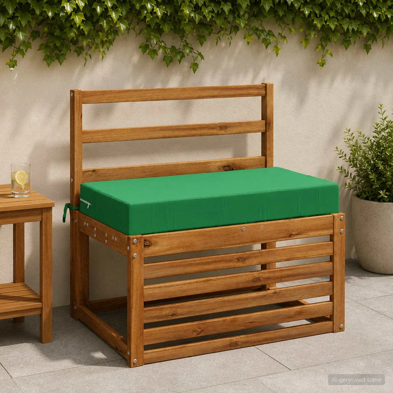 Back Cushion SOEST 100% Polyester Green 70 x 40 x 10 cm
