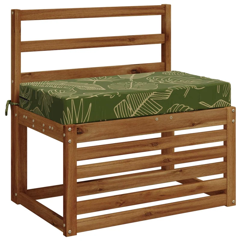 Back Cushion SOEST 100% Polyester Leaf Design 70 x 40 x 10 cm