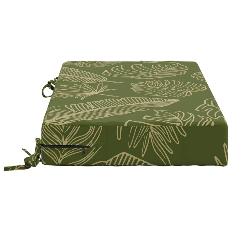Back Cushion SOEST 100% Polyester Leaf Design 70 x 40 x 10 cm