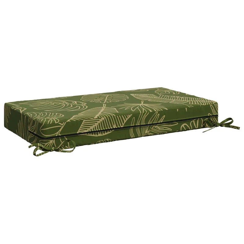 Back Cushion SOEST 100% Polyester Leaf Design 70 x 40 x 10 cm