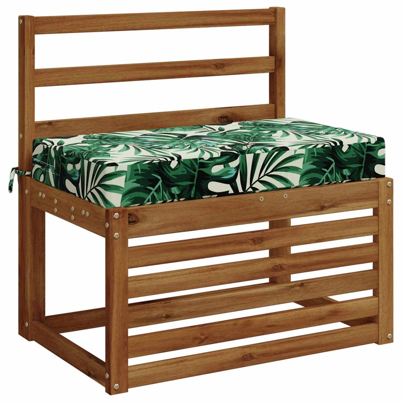 Back Cushion SOEST 100% Polyester Leaf Pattern 70 x 40 x 10 cm