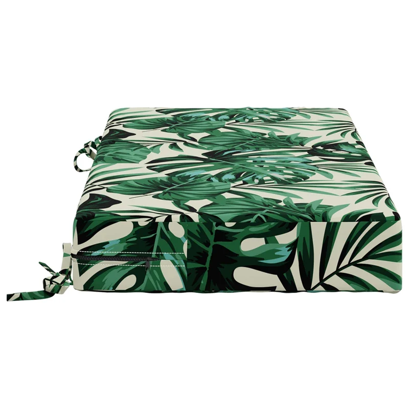 Back Cushion SOEST 100% Polyester Leaf Pattern 70 x 40 x 10 cm