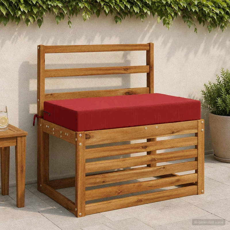 Back Cushion SOEST 100% Polyester Wine Red 70 x 40 x 10 cm