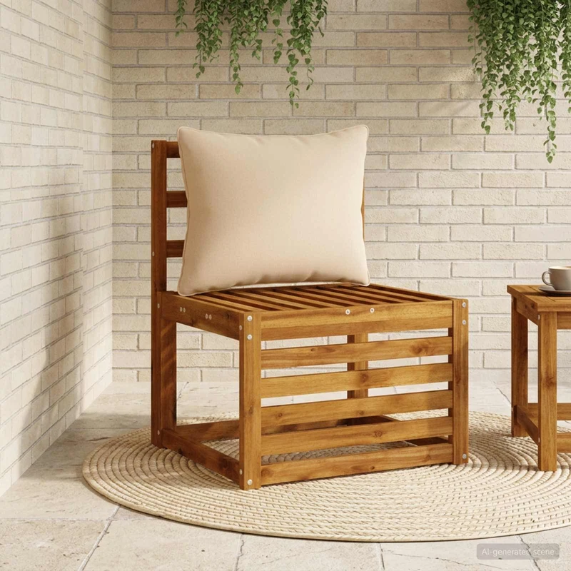 Back Cushion PUTTEN 100% Polyester Sand 50 x 40 x 15 cm