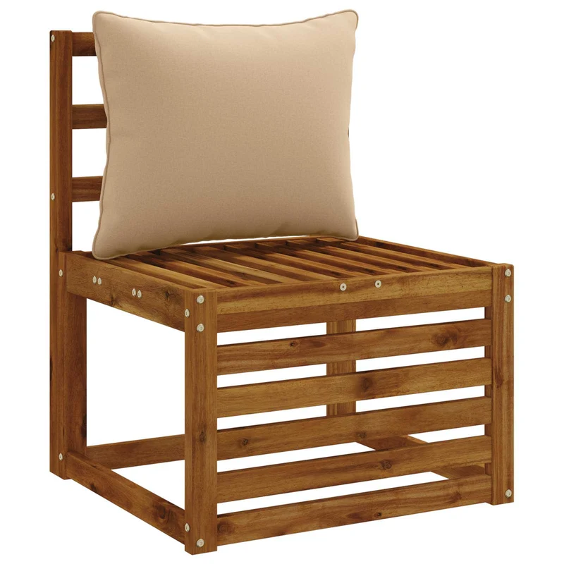 Back Cushion PUTTEN 100% Polyester Sand 50 x 40 x 15 cm