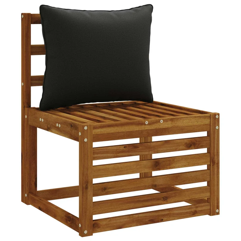 Back Cushion PUTTEN 100% Polyester Black 50 x 40 x 15 cm