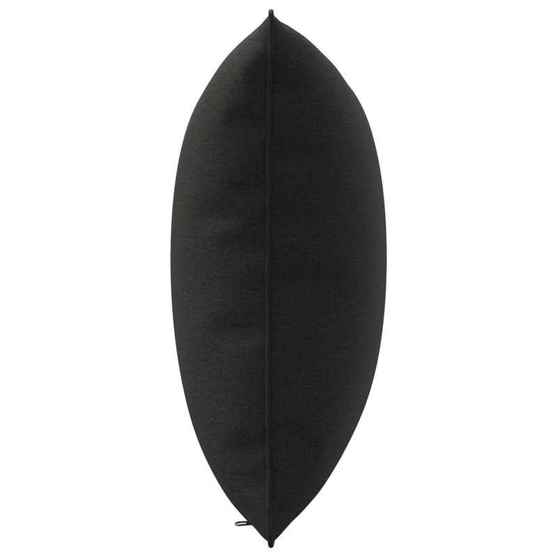 Back Cushion PUTTEN 100% Polyester Black 50 x 40 x 15 cm