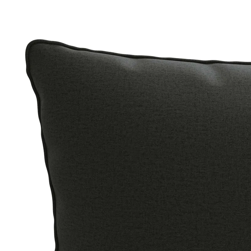 Back Cushion PUTTEN 100% Polyester Black 50 x 40 x 15 cm