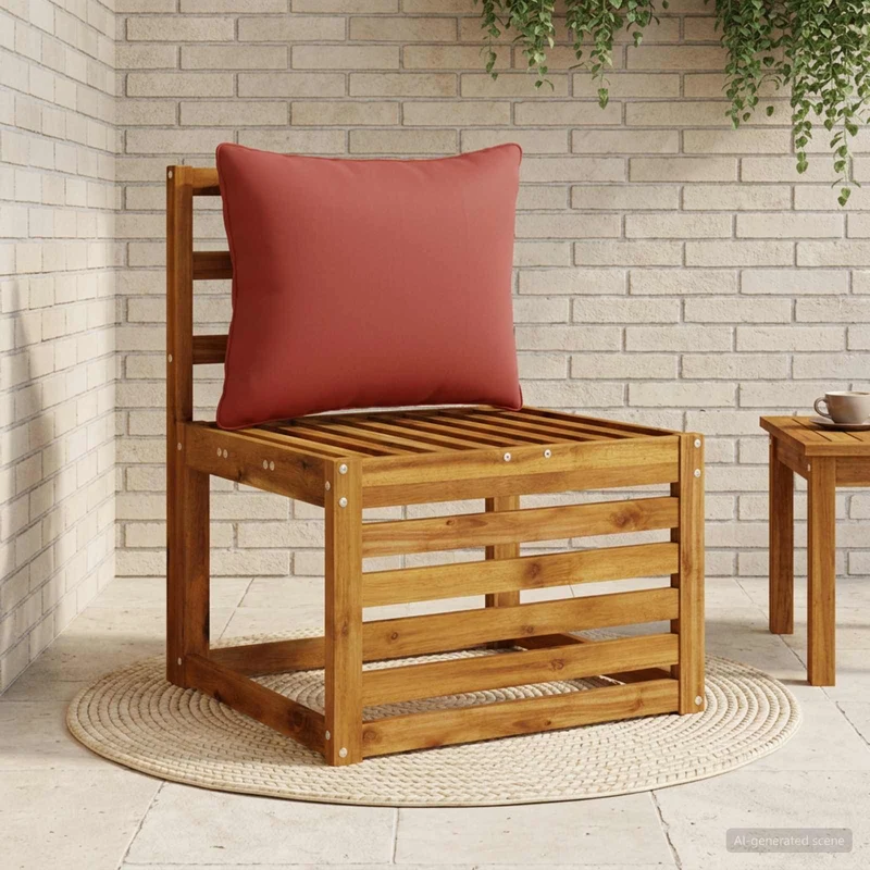 Back Cushion PUTTEN 100% Polyester Red 50 x 40 x 15 cm