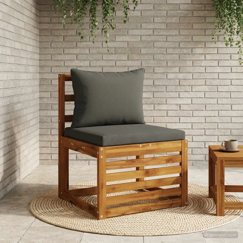 Back Cushion PUTTEN 100% Polyester Anthracite 50 x 40 x 15 cm