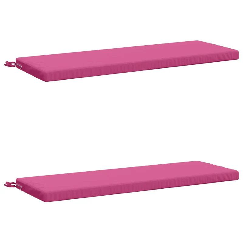 Bench Cushions SOEST 2 pcs 100% Polyester Pink 120 x 40 x 5 cm