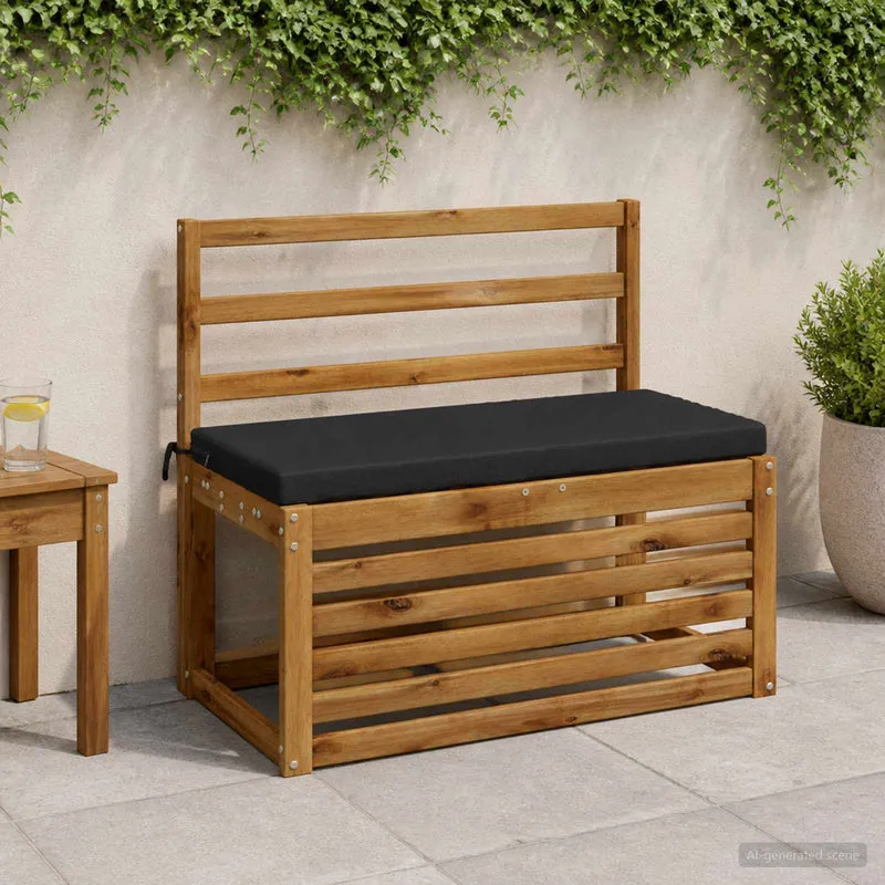 Bench Cushions SOEST 2 pcs 100% Polyester Black 80 x 40 x 5 cm