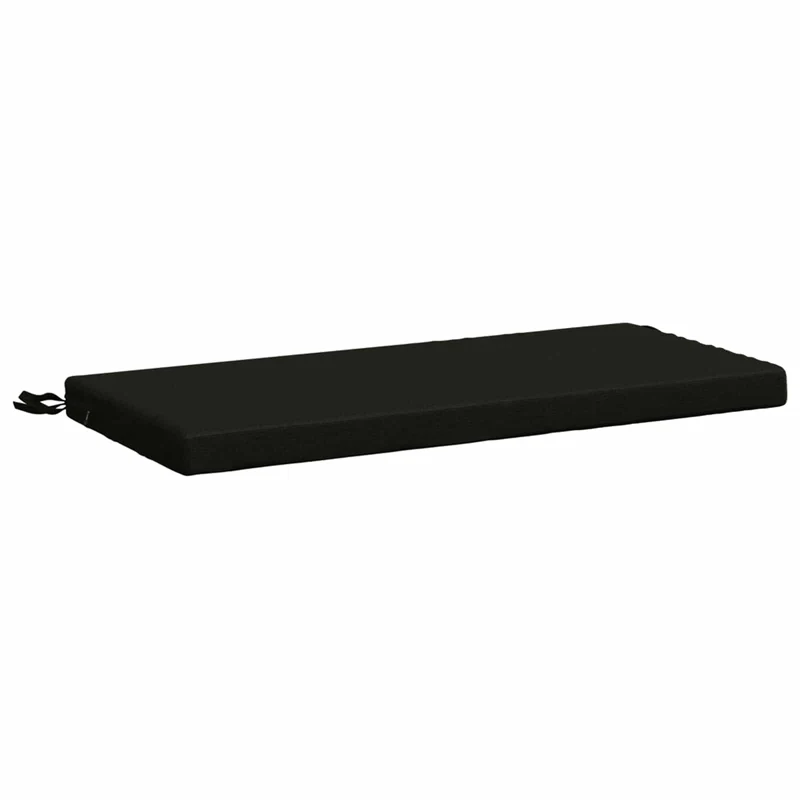 Bench Cushions SOEST 2 pcs 100% Polyester Black 80 x 40 x 5 cm