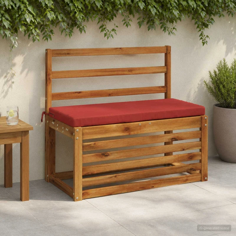 Bench Cushion SOEST 100% Polyester Red 80 x 40 x 5 cm