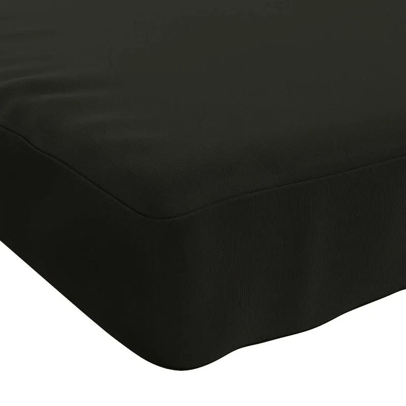 Bench Cushion SOEST 100% Polyester Black 150 x 40 x 5 cm