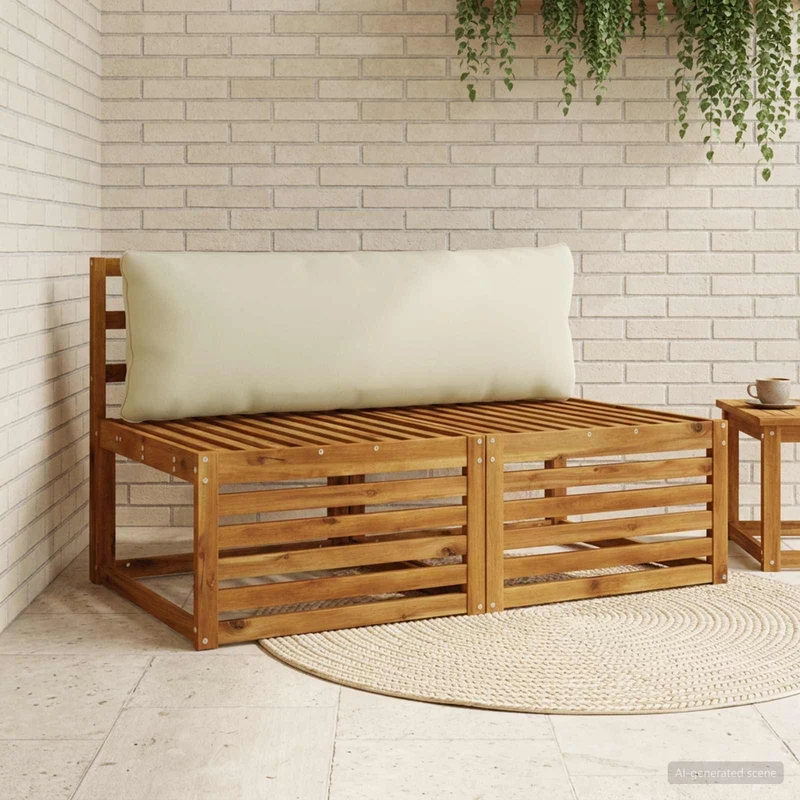 Back Cushion PUTTEN 100% Polyester Light Green 120 x 40 x 15 cm
