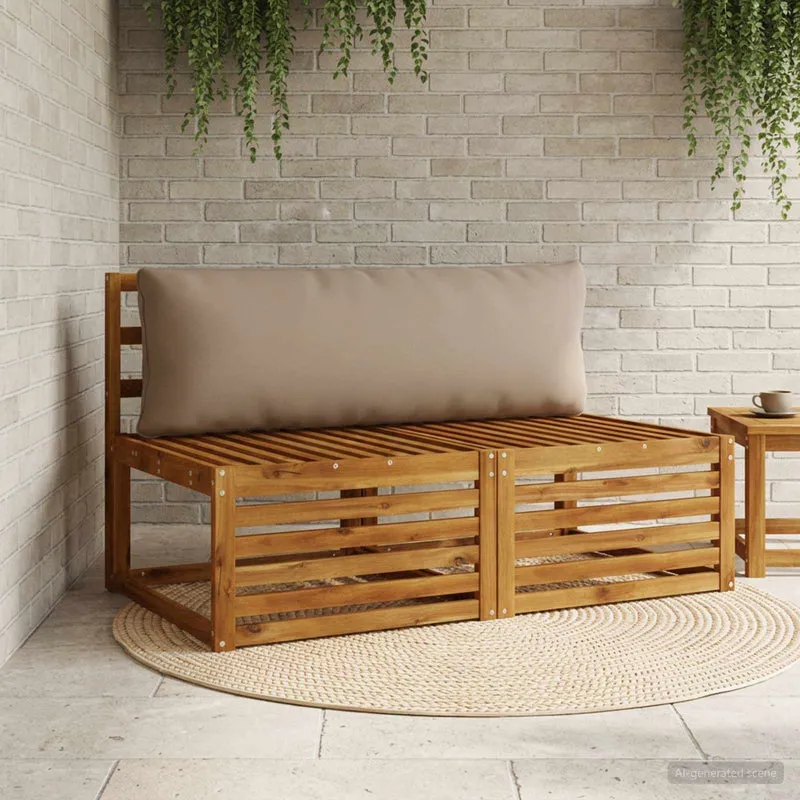 Back Cushion PUTTEN 100% Polyester Taupe 120 x 40 x 15 cm