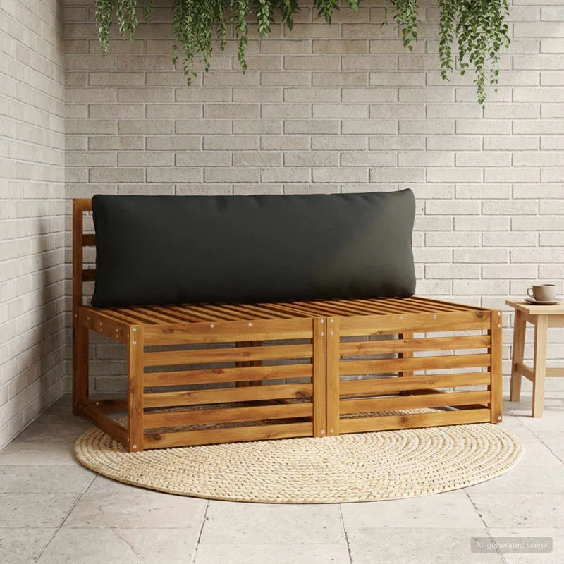 Back Cushion PUTTEN 100% Polyester Black 120 x 40 x 15 cm