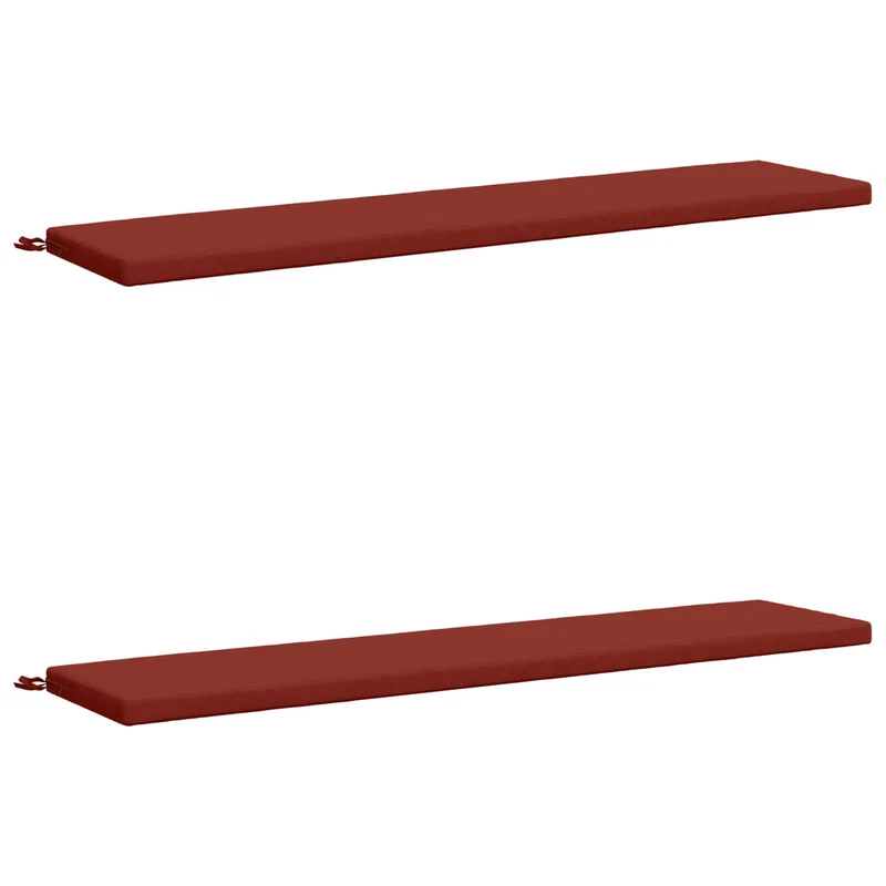 Bench Cushions SOEST 2 pcs 100% Polyester Red 170 x 40 x 5 cm