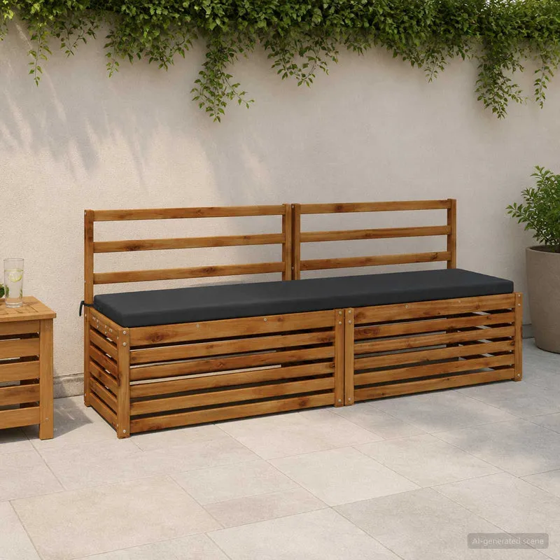Bench Cushion SOEST 100% Polyester Anthracite 170 x 40 x 5 cm