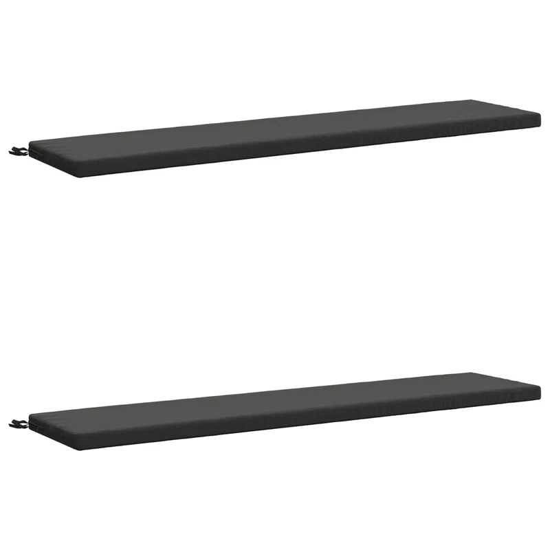 Bench Cushions SOEST 2 pcs 100% Polyester Anthracite