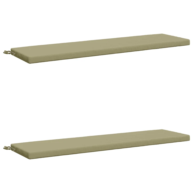 Bench Cushions SOEST 2 pcs 100% Polyester Light Green
