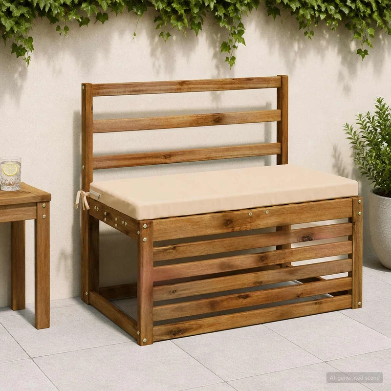 Bench Cushions SOEST 2 pcs 100% Polyester Cream 80 x 40 x 5 cm