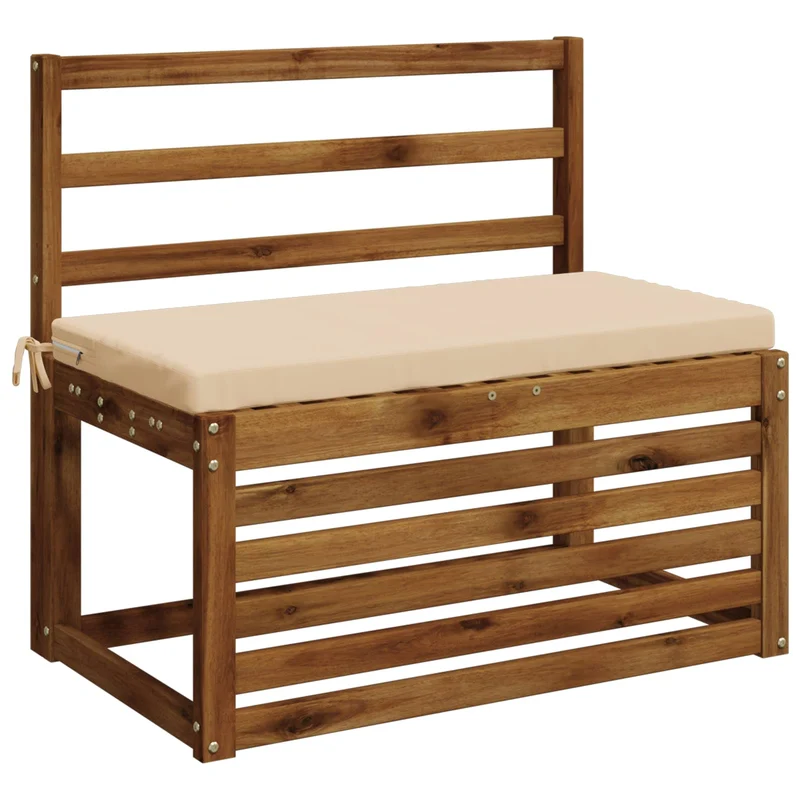 Bench Cushions SOEST 2 pcs 100% Polyester Cream 80 x 40 x 5 cm