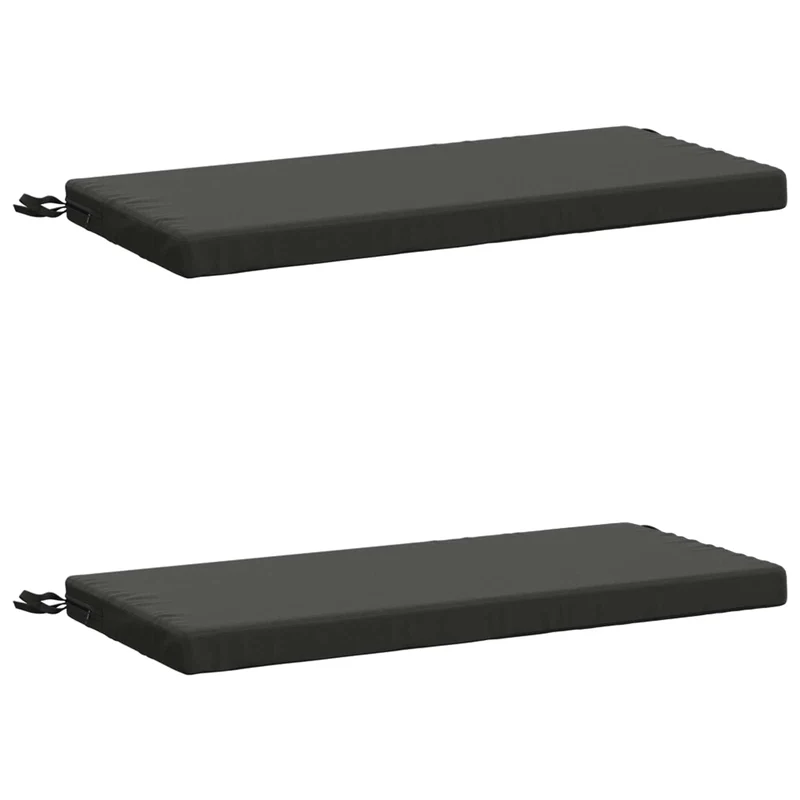 Bench Cushions SOEST 2 pcs 100% Polyester Anthracite