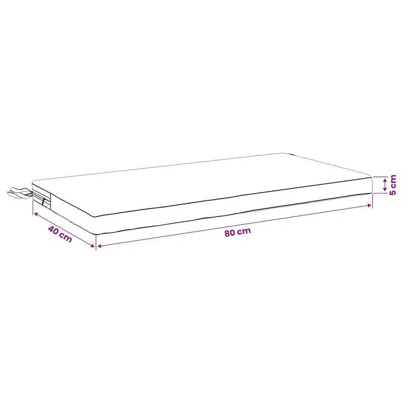 Bench Cushion SOEST 100% Polyester Beige 80 x 40 x 5 cm