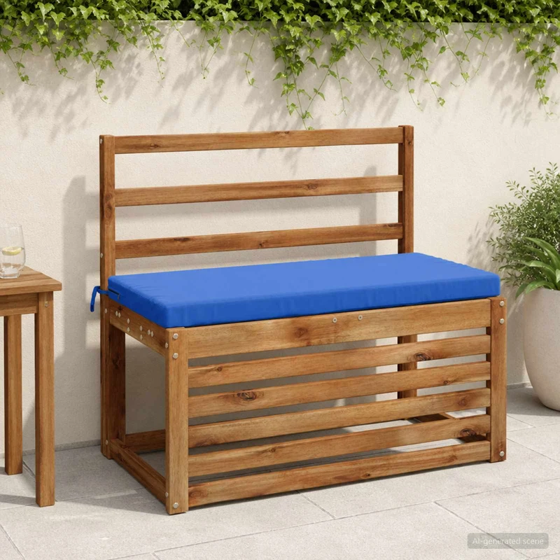 Bench Cushion SOEST 100% Polyester Royal Blue 80 x 40 x 5 cm