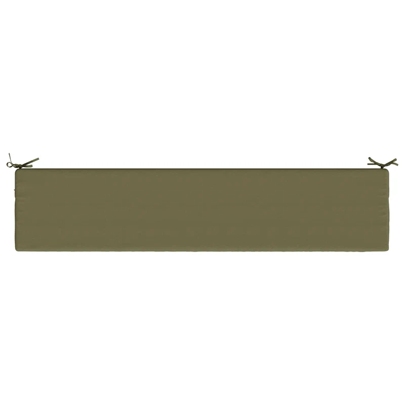 Bench Cushion SOEST 100% Polyester Olive Green 200 x 40 x 5 cm