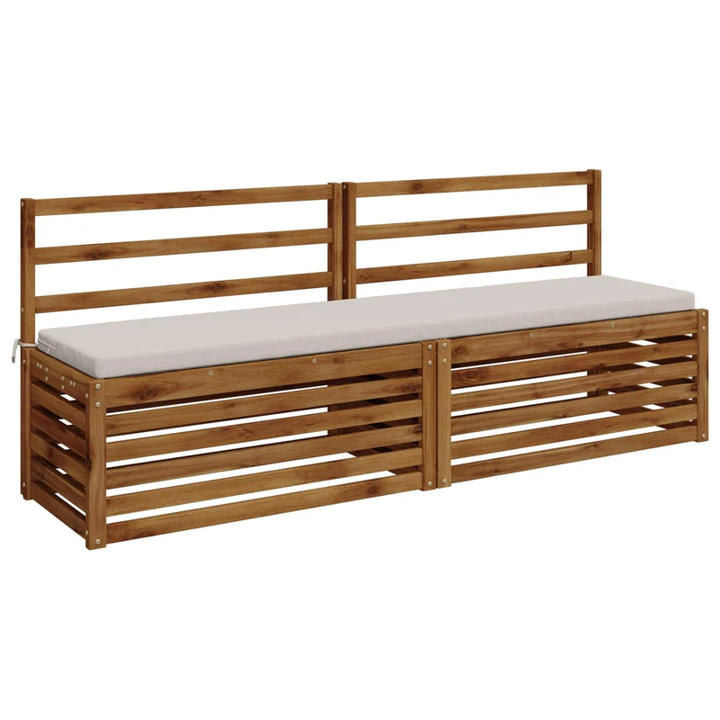 Bench Cushions SOEST 2 pcs 100% Polyester White 200 x 40 x 5 cm