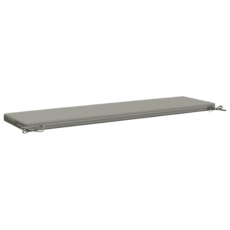 Bench Cushions SOEST 2 pcs 100% Polyester Grey 150 x 40 x 5 cm