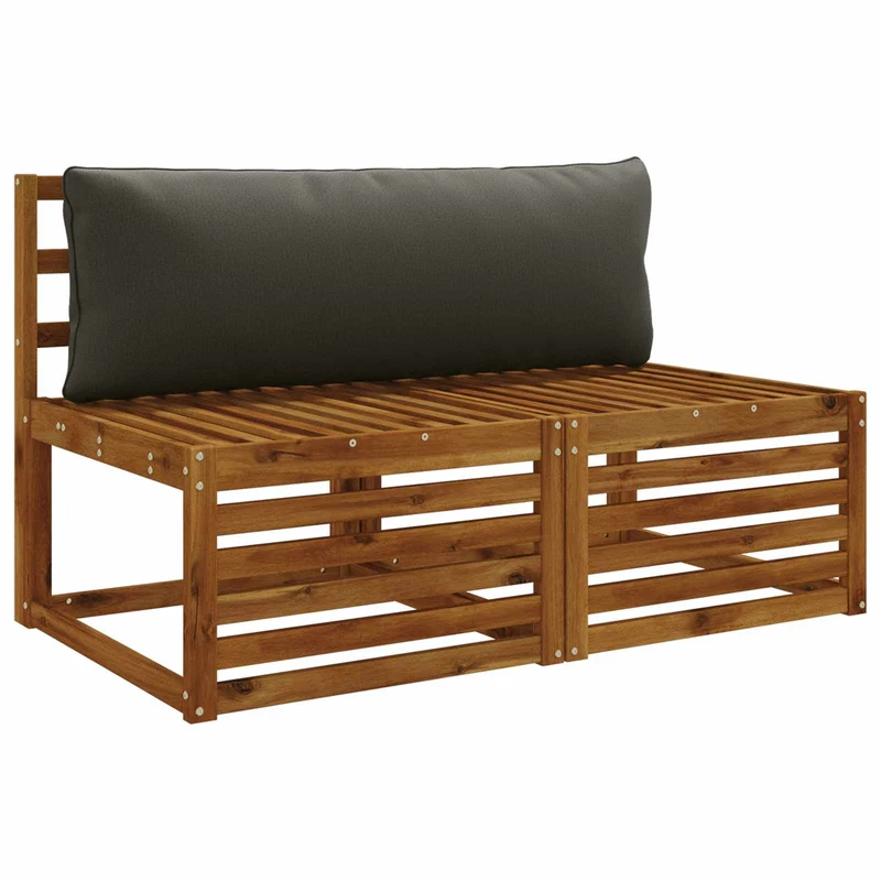 Back Cushion PUTTEN 100% Polyester Anthracite 120 x 40 x 15 cm