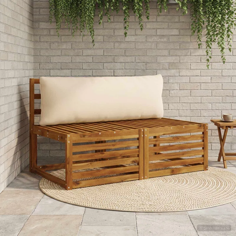 Back Cushion PUTTEN 100% Polyester Cream 120 x 40 x 15 cm