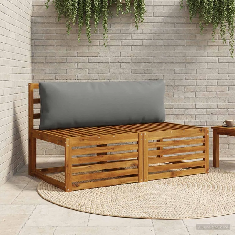 Back Cushion PUTTEN 100% Polyester Anthracite 120 x 40 x 15 cm