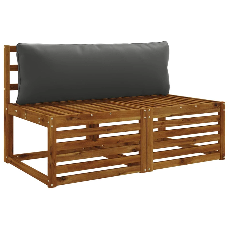 Back Cushion PUTTEN 100% Polyester Anthracite 120 x 40 x 15 cm